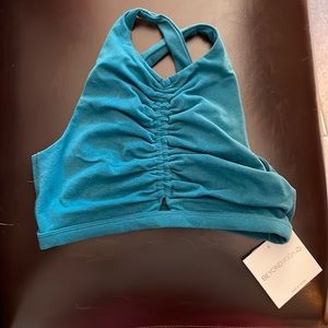 beyond yoga turquoise sports bra